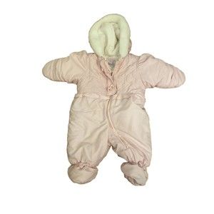 Casual time baby 0 to 9 months pink Zip Up snowsuit